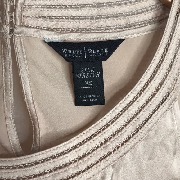 Gold Silk High Neck Flowing Sleeveless Top by White House Black Market XS - Picture 6 of 7